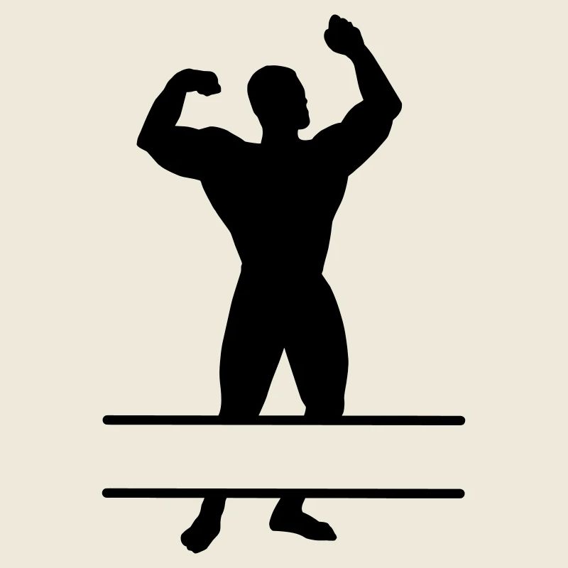 Bodybuilder mit Textraum