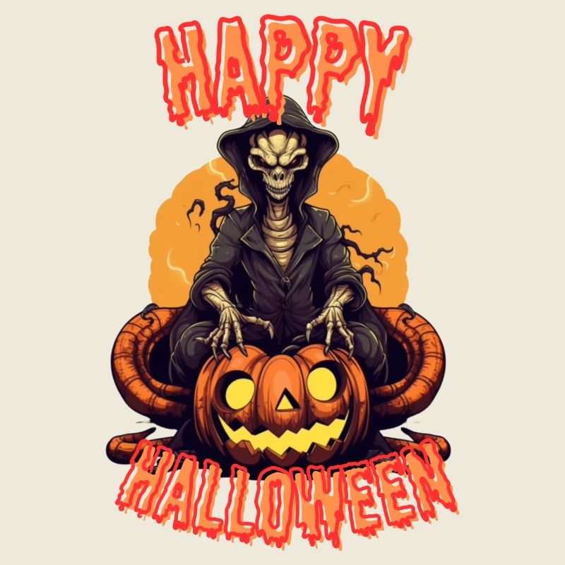 Gruseliger Kürbiskopf Halloween Spaß