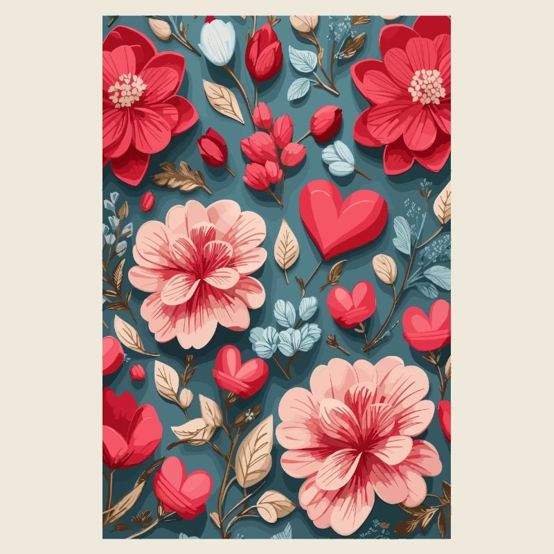 Rosen mit Herzen
