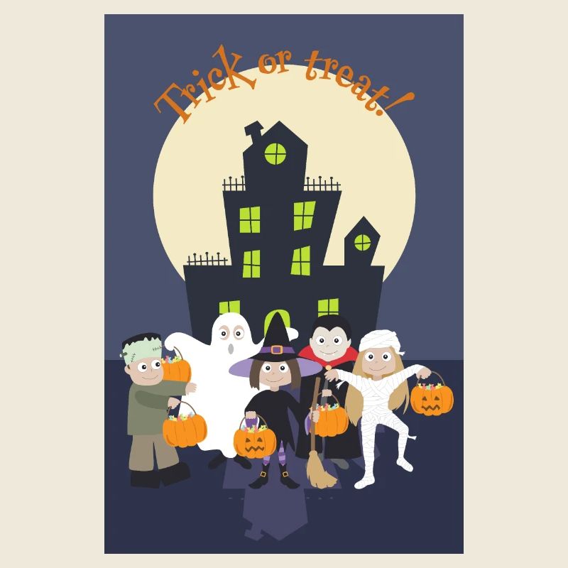 Kinder im Halloween-Kostüm