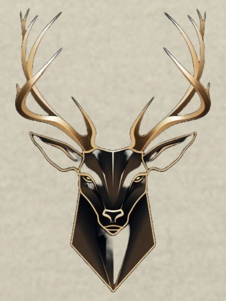 Minimalistischer Hirsch