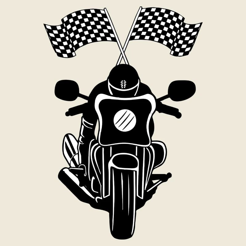 Course de motos Deux drapeaux