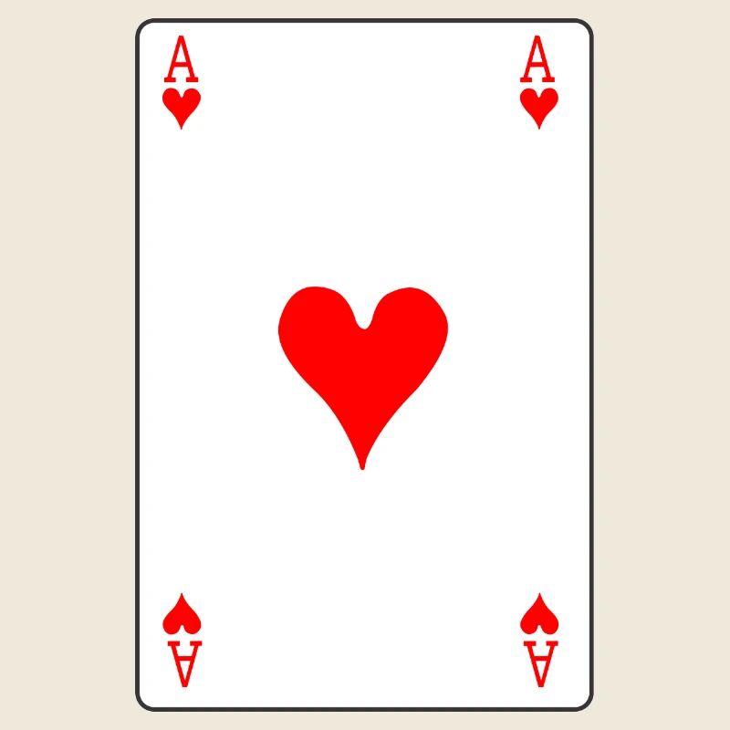 Spielkarte Herz-Ass