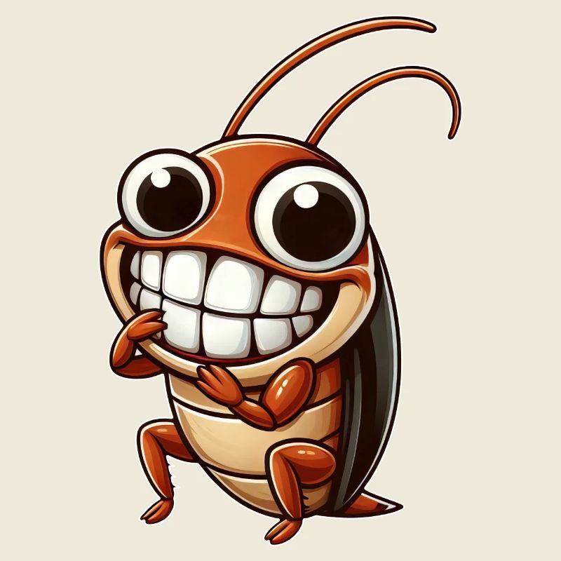 Mignon cafard cafard dessin animé bande dessinée