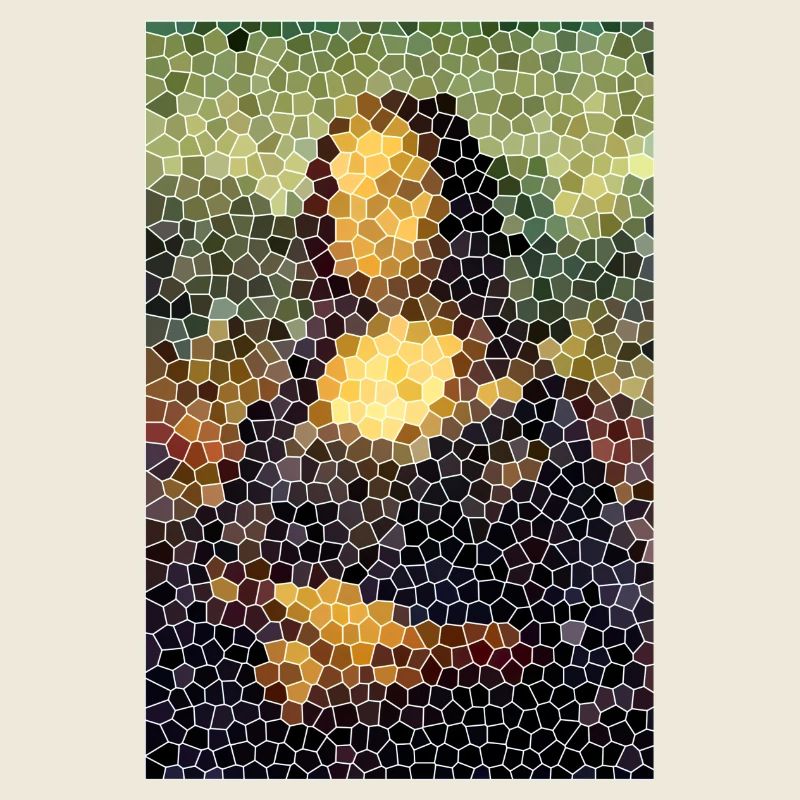 La Joconde - Mona Lisa - Style vitrail