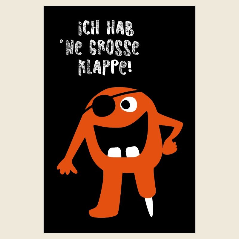 Poster Monster Klappe Comic Halloween cool Spruch