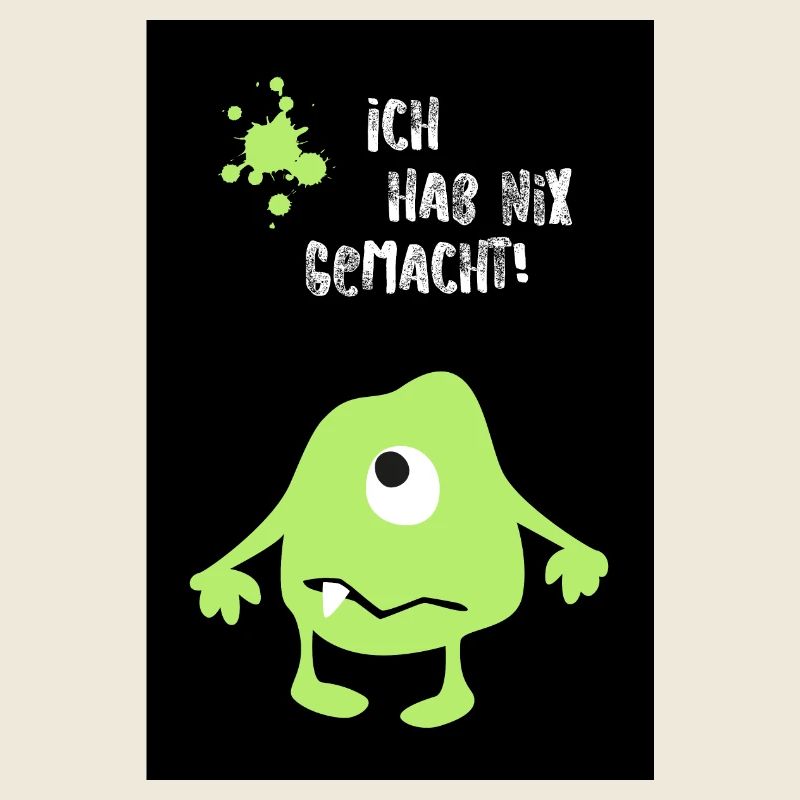 Poster Monster Halloween Comic unschuldig Humor
