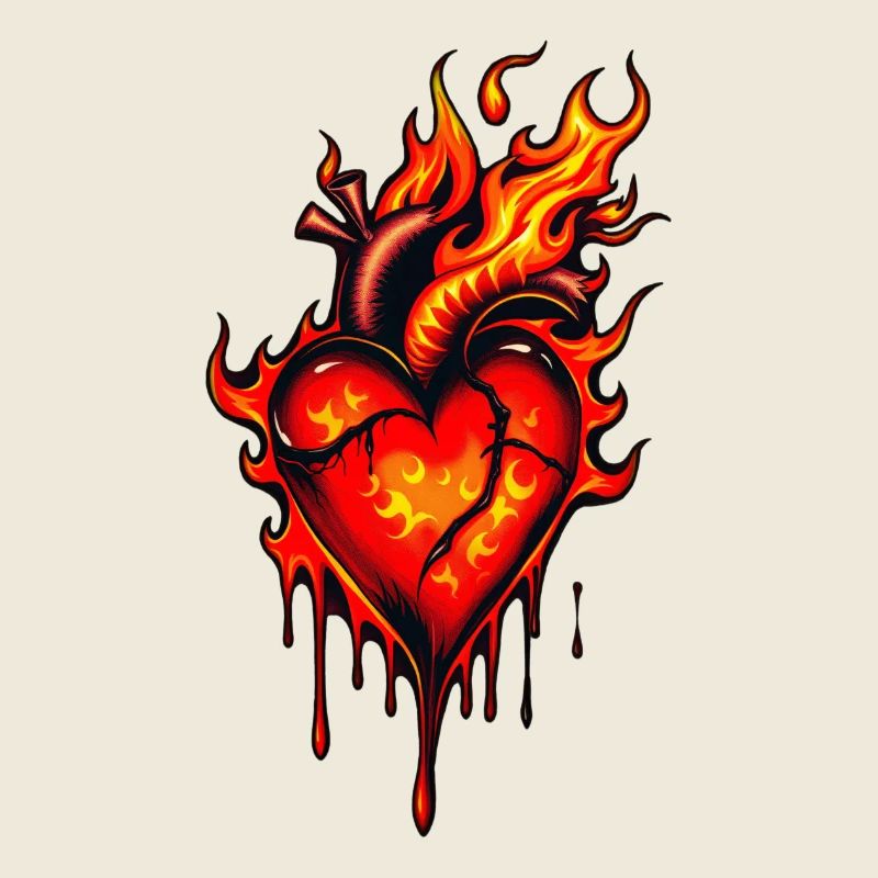 Flaming heart.