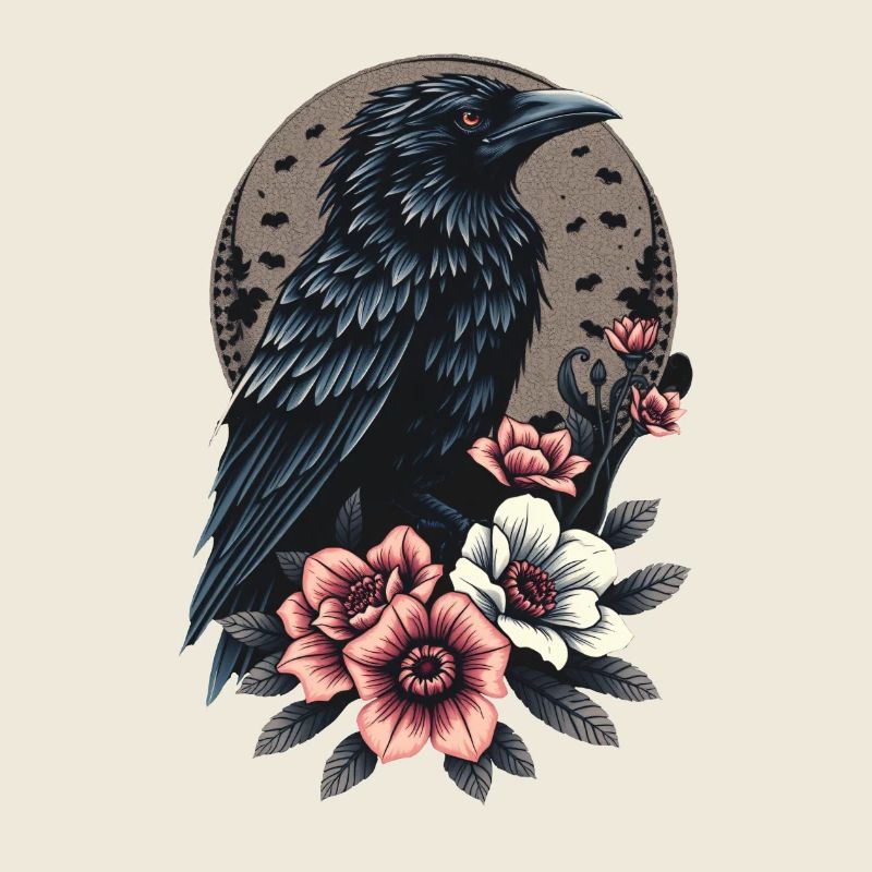 Majestueux corbeau noir