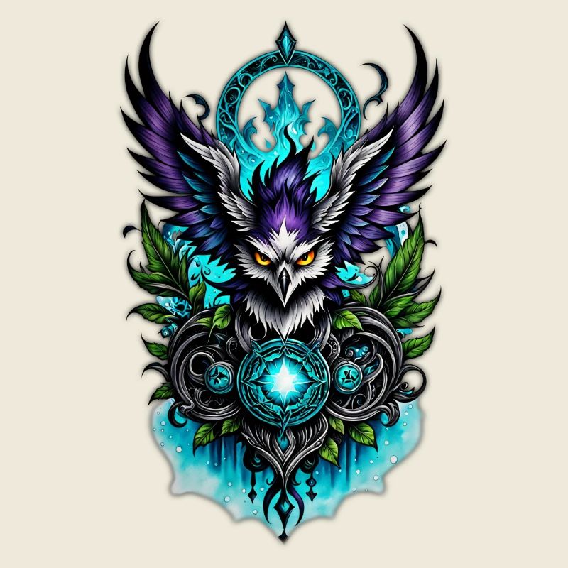 Owl with magical elements.