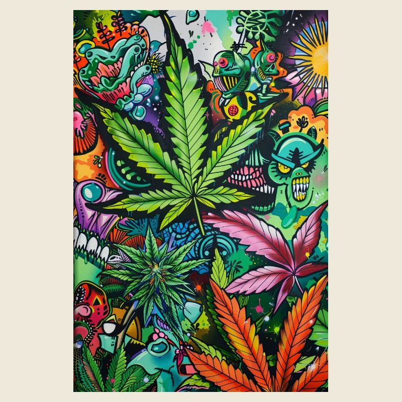 Psychedelische Blattwelt