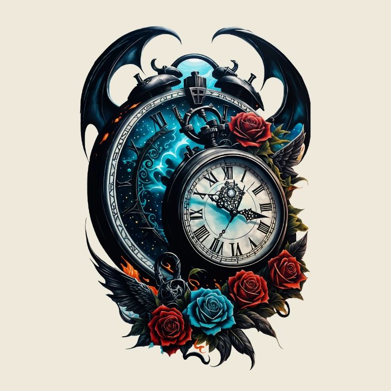 Die Uhr im Nebel der Unendlichkeit.