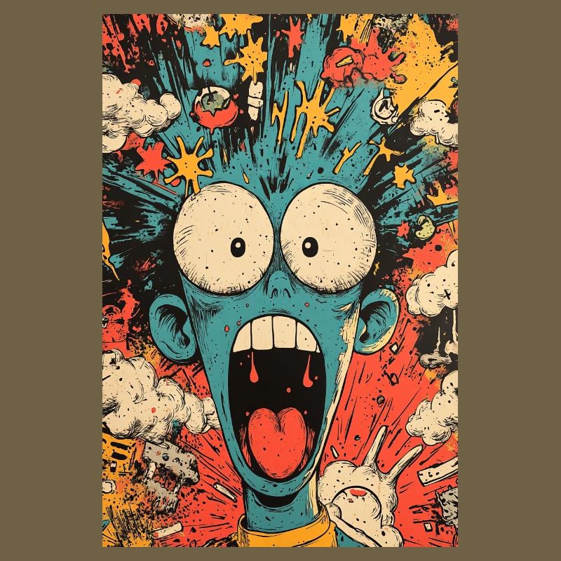 Monstre bleu dans la tornade du chaos