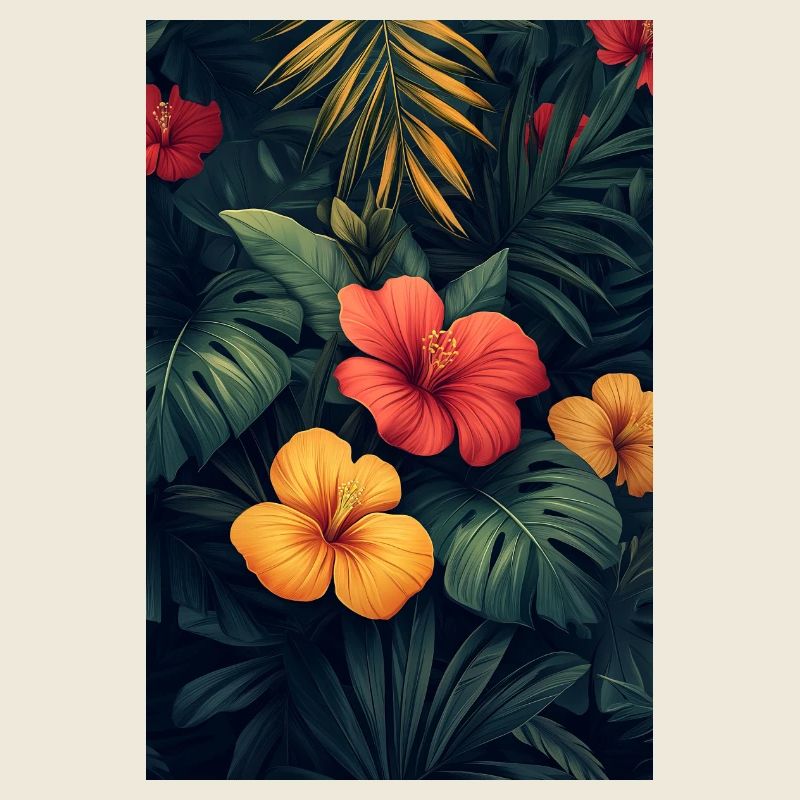 Tropical Hibiscus Jungle