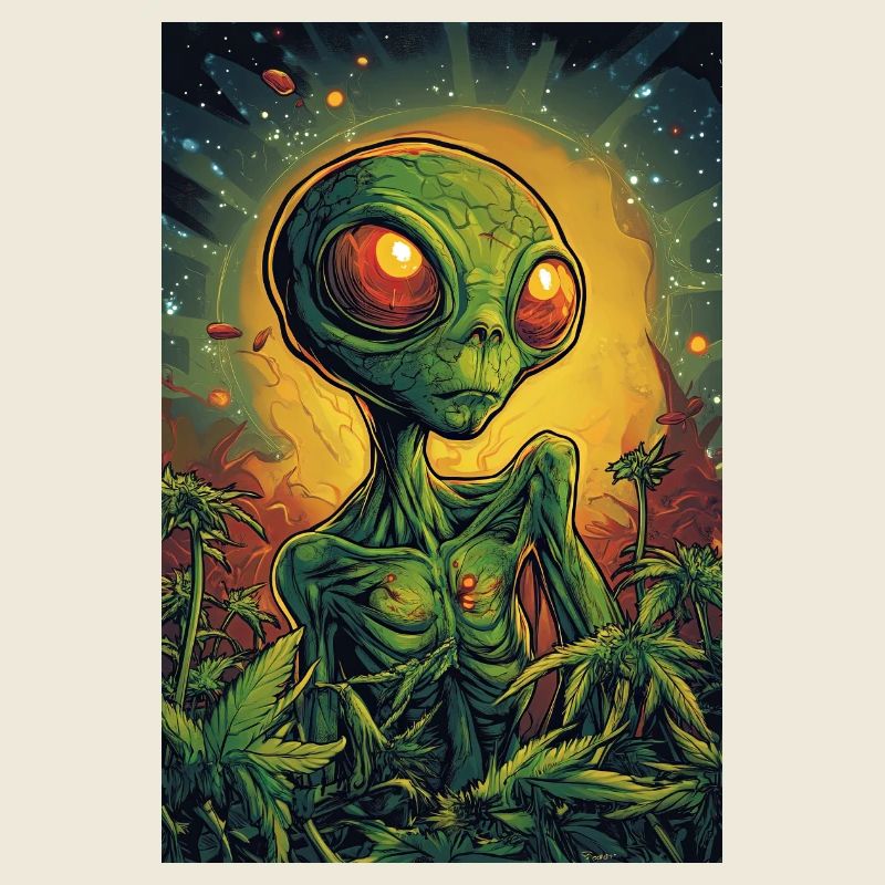 Jungle Alien Neon Eye