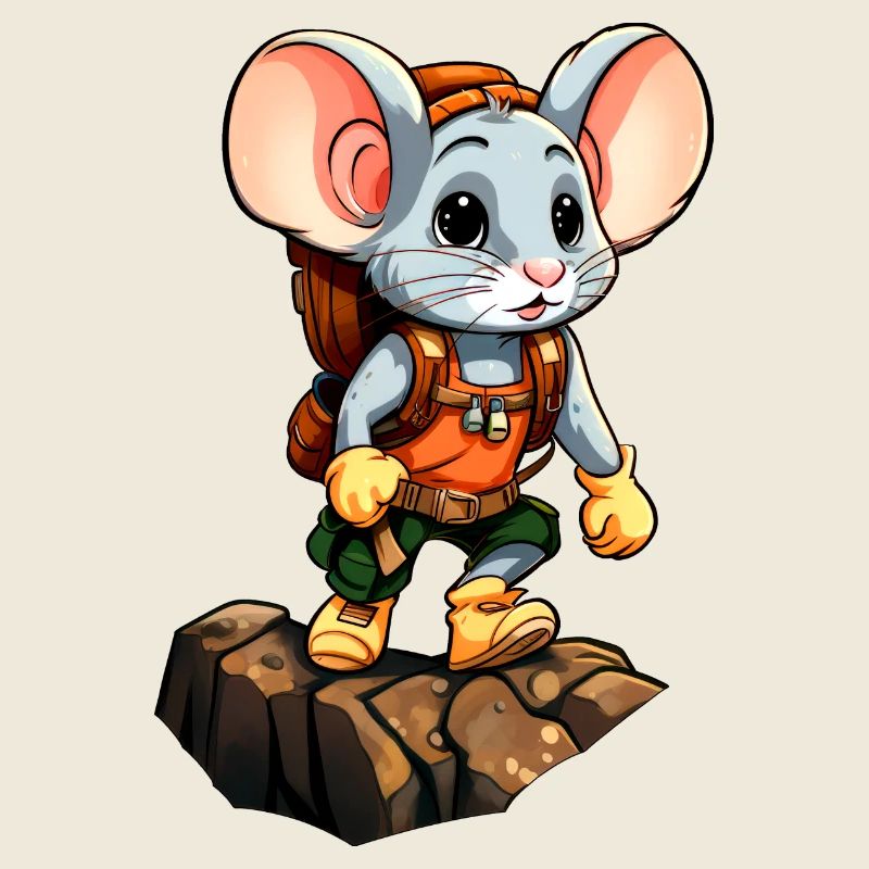 Mäuse Bergsteiger / Wandern Maus