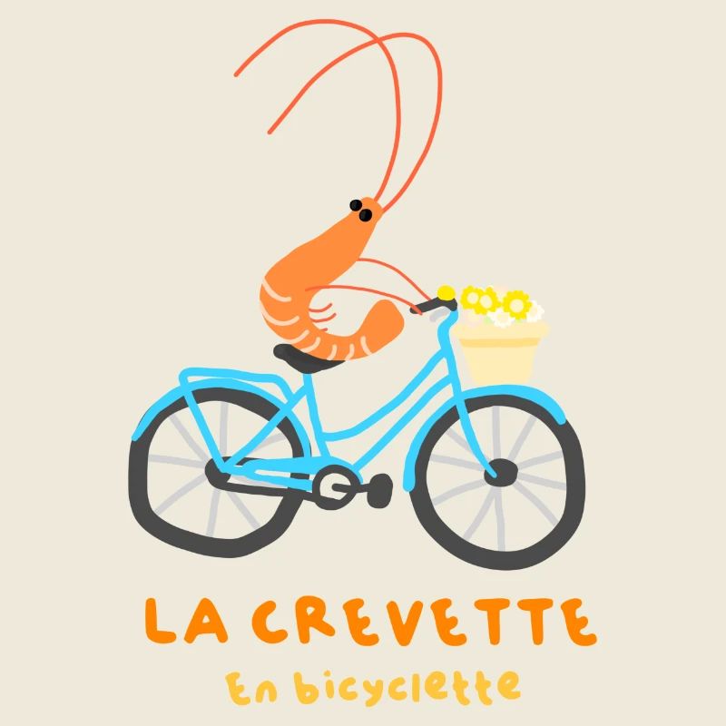 Shrimp on a bicycle