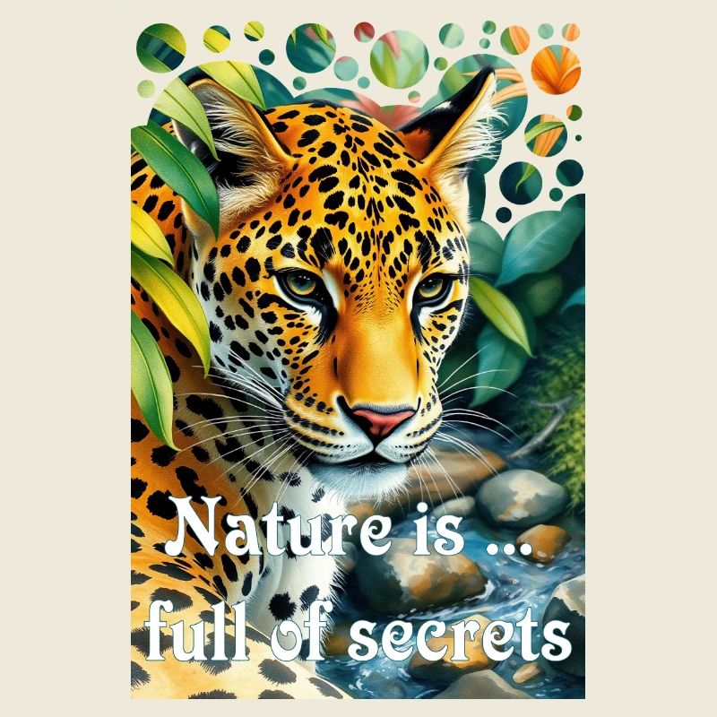 Léopard dans la jungle La nature regorge de secrets