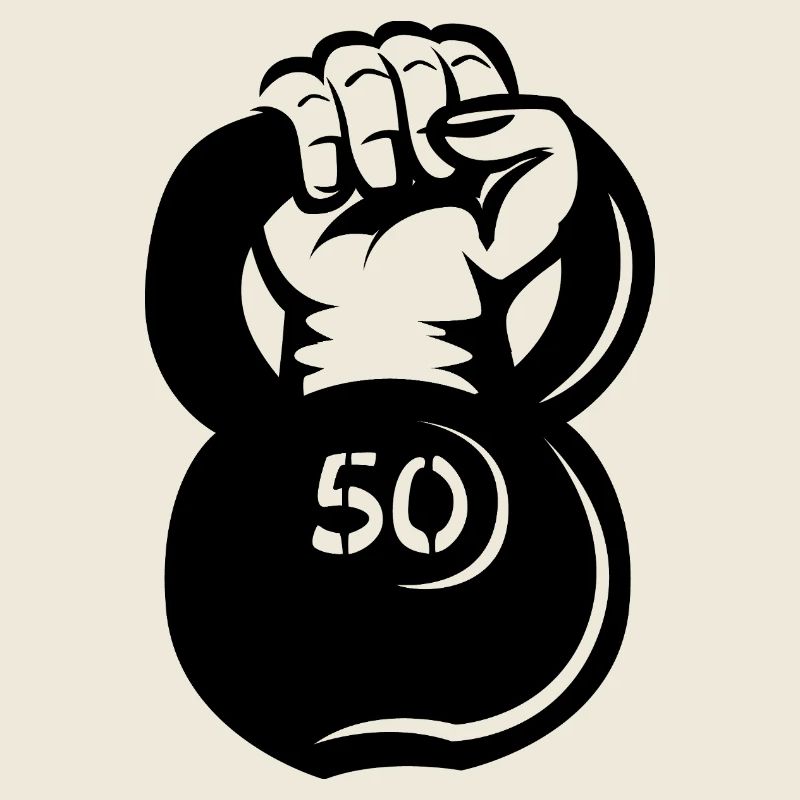 kettlebell lift for strongman - weight training logo