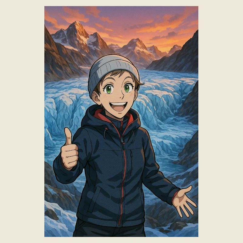 Freudige eisige Wanderung