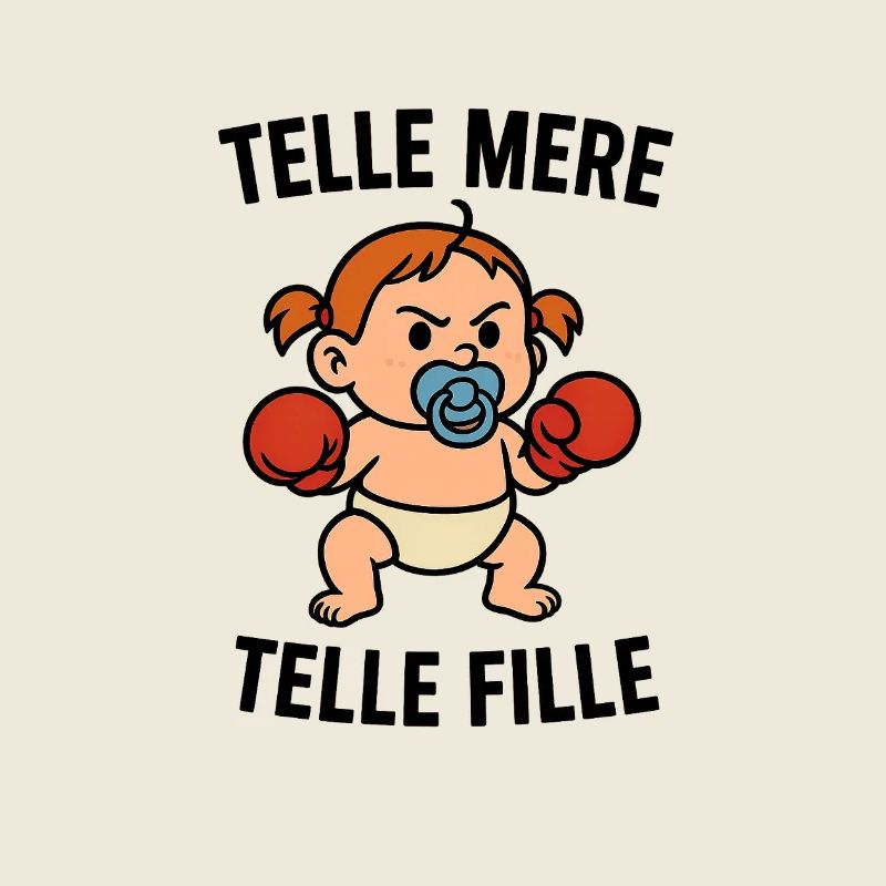 TELLE MERE TELLE FILLE – Bébé Boxeuse Cartoon