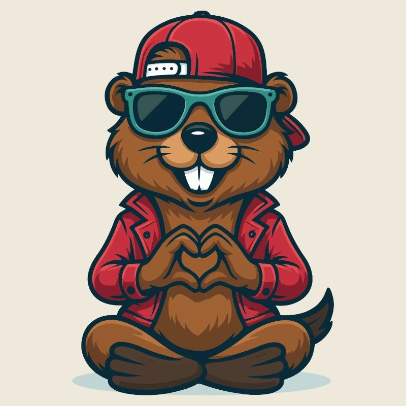 Cooler Herz-Biber
