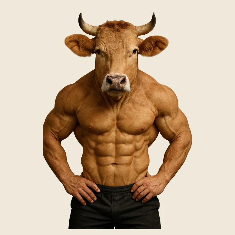 Tête de taureau musclée