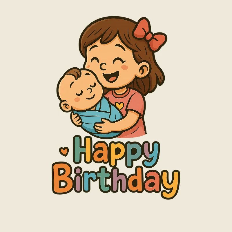 Herzliche Geburtstagskinder Illustration
