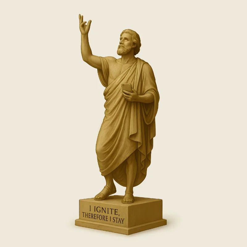 Sculpture religieuse avec message