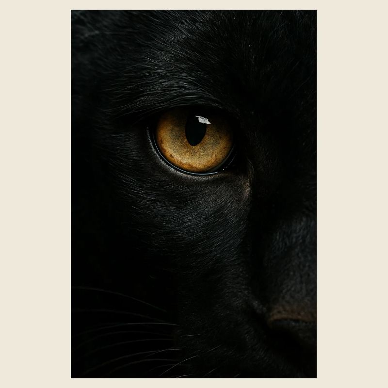 Mystischer Schwarzer Panther Blick