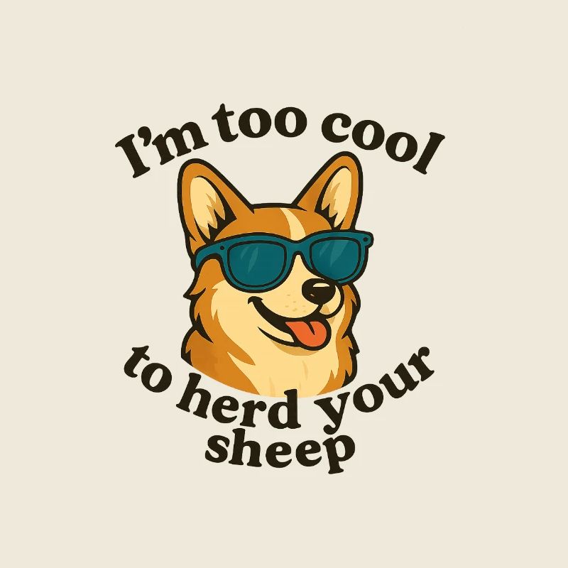 Cooler Hund mit Sonnenbrille und Spruch
