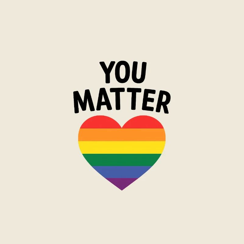 Conception de cœur arc-en-ciel LGBTQ+