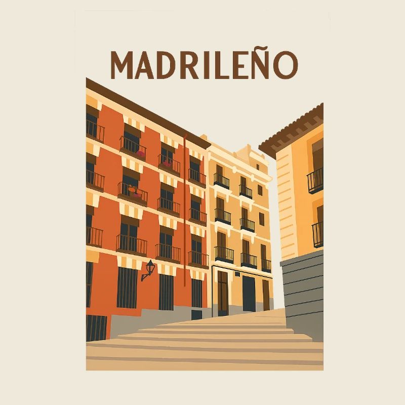 Bunte Fassaden von Madrid