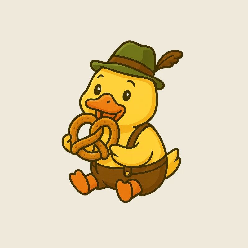 Canard mignon en costume traditionnel