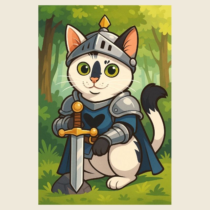 Katzenritter im Fantasy-Look