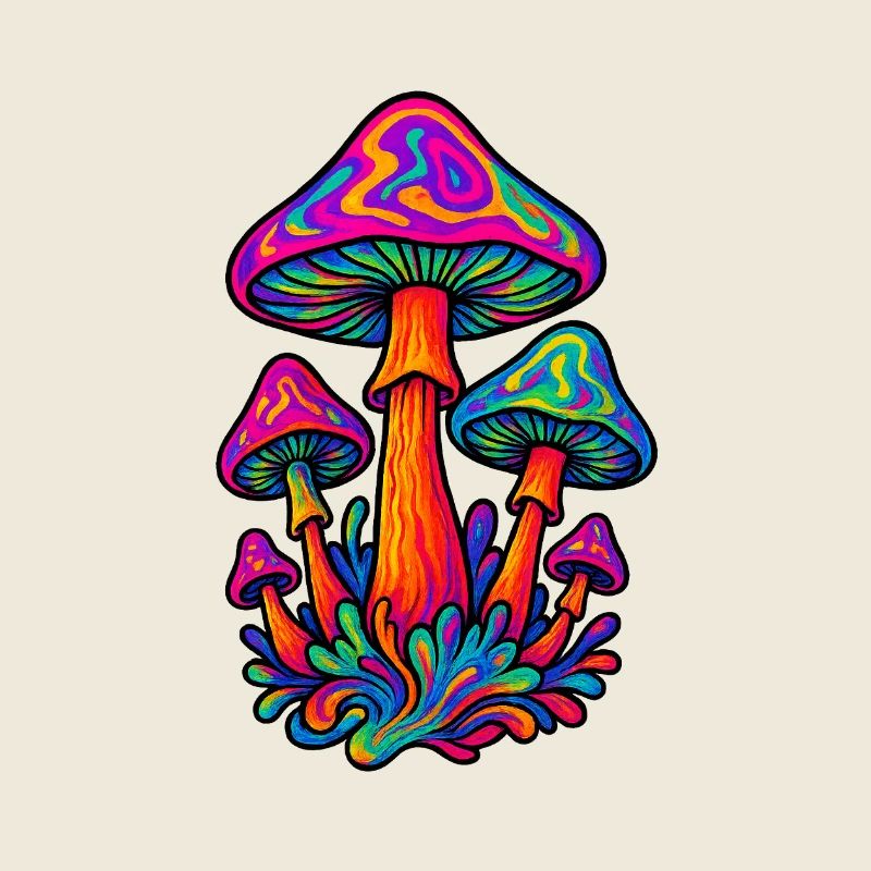 Neon-Pilz-Illustration