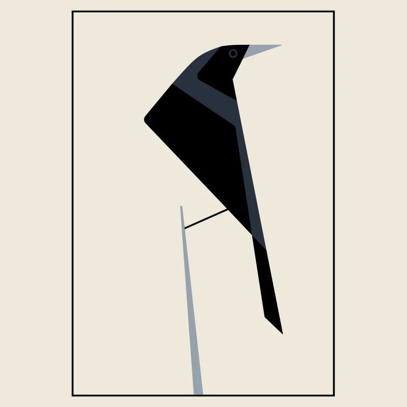 Abstrakte Ibis-Silhouette