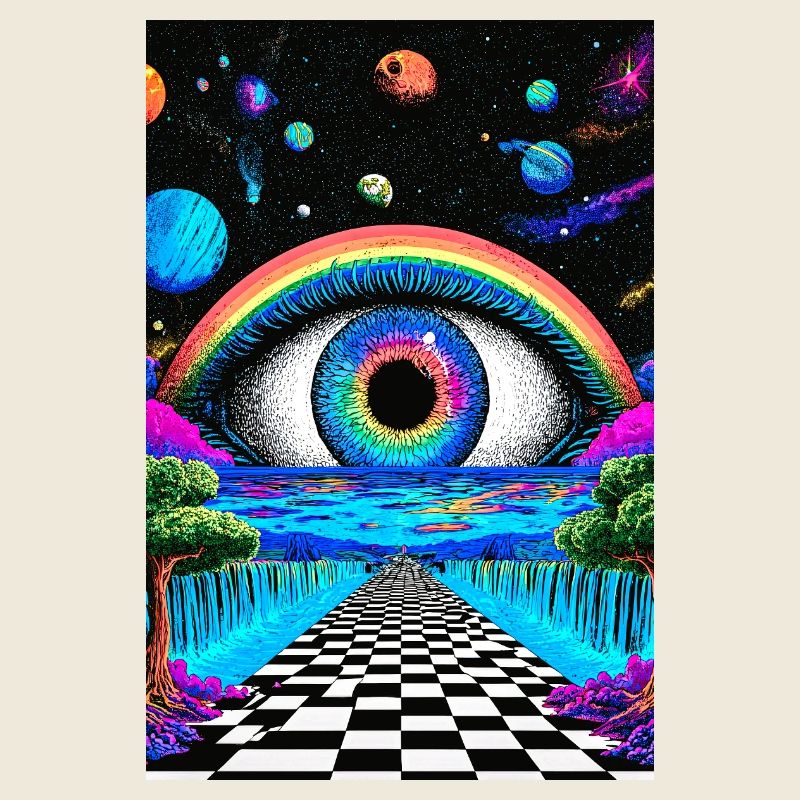 Psychedelische Reise ins All