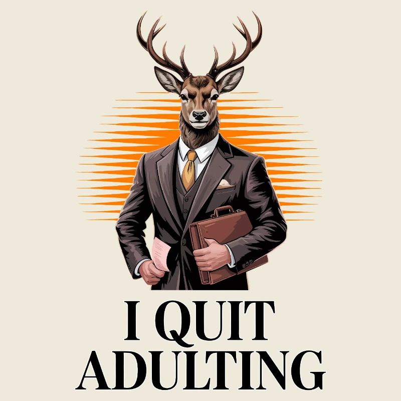 I Quit Adulting Deer