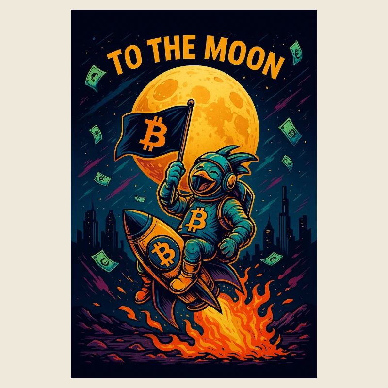 Bitcoin Moonmission Illustration