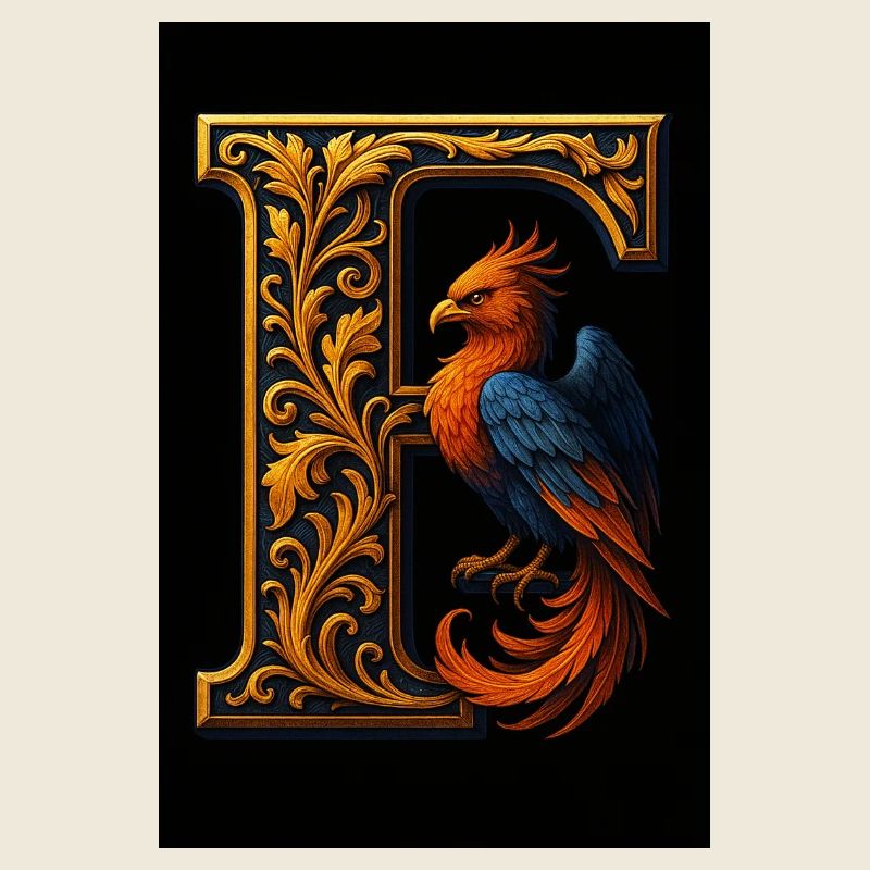F – Magisches Ornament mit Phönix