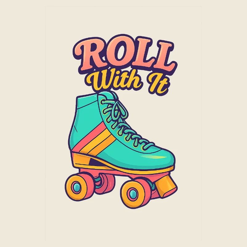 Retro Roller Skate Motiv Design