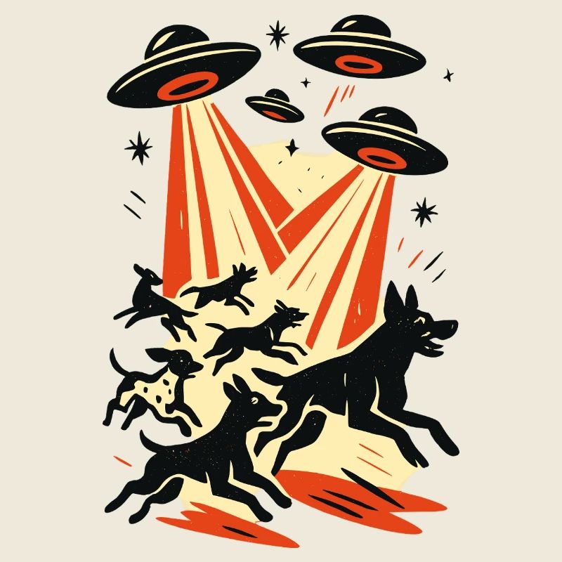 Alien UFOs UFO Galactic Dogs Beam Gift