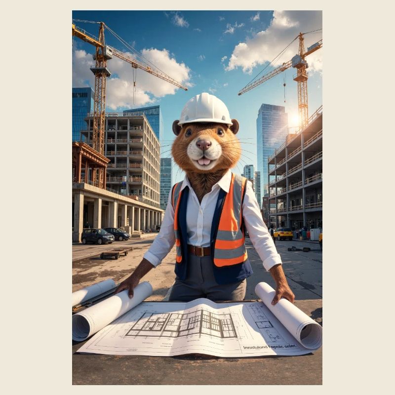 Humanoider Biber-Architekt