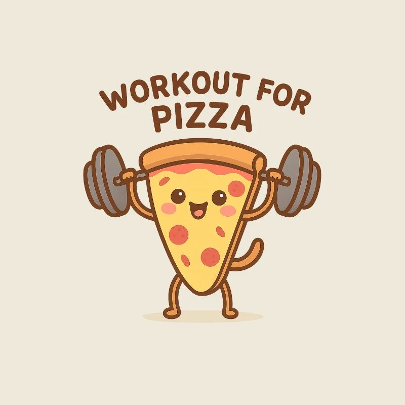 Pizza Workout Motivational Shoe