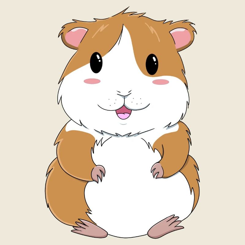 Cobaye adorable en design kawaii
