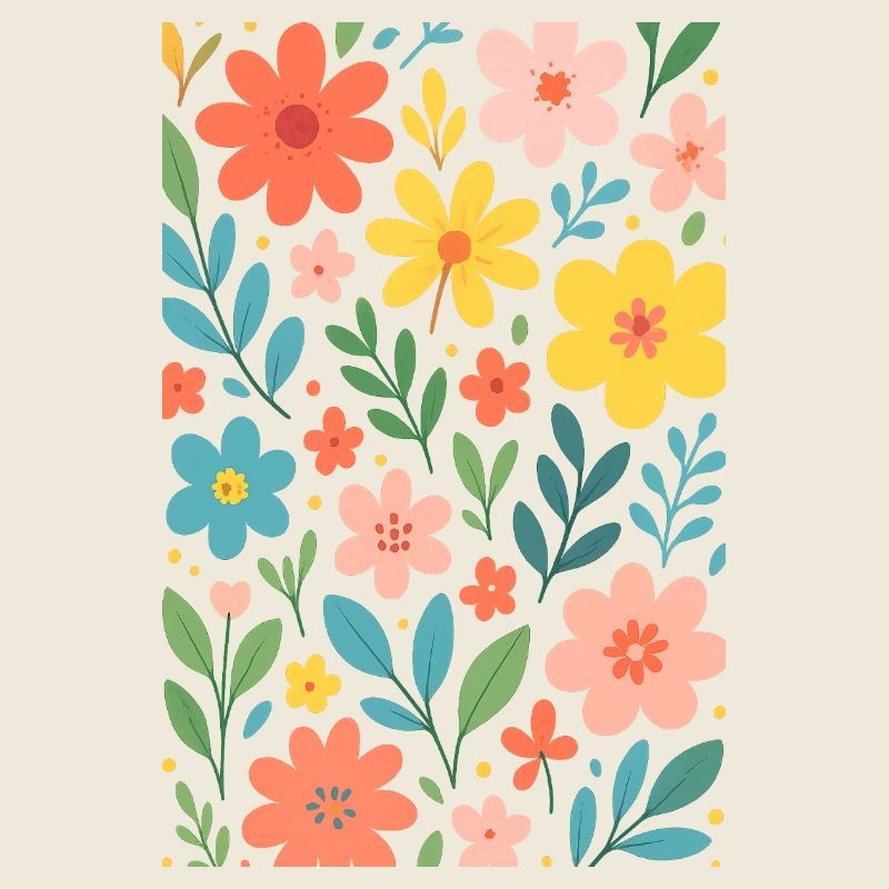 Blumenmuster in Pastellfarben