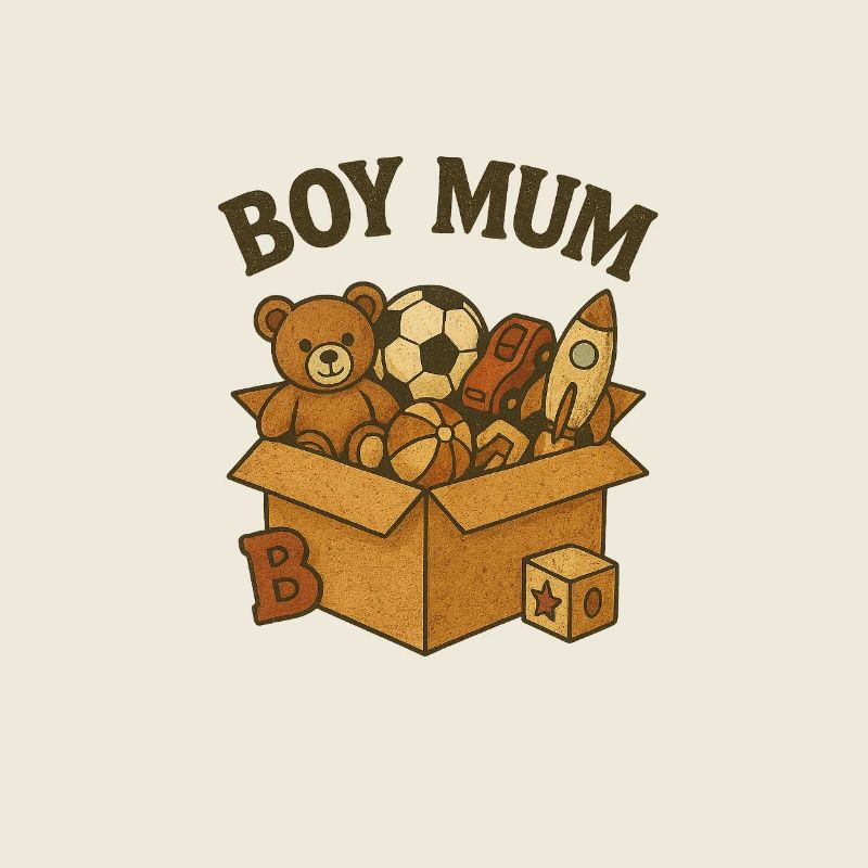Spielzeugkiste Junge Mama Design