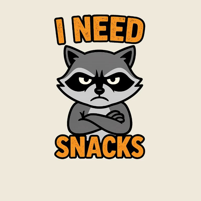 Grummelnder Waschbär I need Snacks