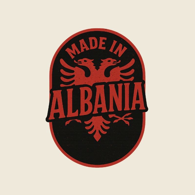 Albanien Shirt Flagge Adler Urlaub Balkan Geschenk
